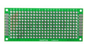 Uniwersalna dwustronna płytka drukowana PCB 3x7cm 240 pól otworów cynowanych pól kontaktowych