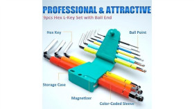Zestaw 9 Kluczy Imbusowych / Ampułowych Z Magnetyzerem Hw-230Bl