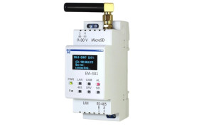 Konwerter sygnałów RS-485 Modbus RTU na Ethernet do SMSowego powiadamiania EM-481