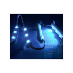 PODŚWIETLENIE LISTWA 3 LED FLUX NIEBIESKA 12V WODOSZCZELNA