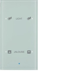 KNX TS Sensor dotykowy 2-krotny konfigurowalny, szkło, białe 75142930