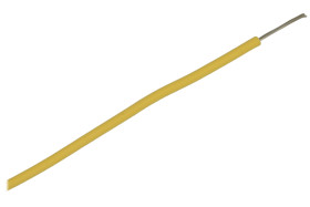 Przewód; silikonowy; SIF; 1 żyła; linka; Cu; 0,25mm2; żółty; silikon; ciepłoodporny; bezhalogenowy; -60...+180°C; 300/500V; zwój