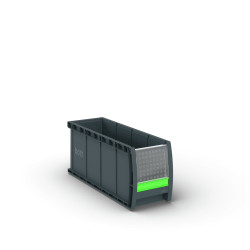 Pojemnik do przechowywania szerokość 130mm wysokość 165mm Antracytowy szary Plastik Bott