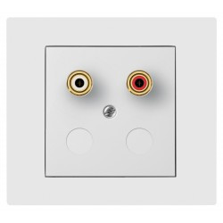 Vestra Gniazdo głośnikowe pojedyncze bez ramki podtynkowe IP20 biały 3857‑10