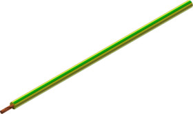 Silicone-switching strand, extremely flexible, halogen free, Cableline, 1.5 mm², 392 x 0.07 mm, green/yellow, outer Ø 3.4 mm, 61