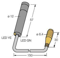 Bezzwrotny czujnik fotoelektryczny Turck M126E2-1LDQ 3066364 1 szt.