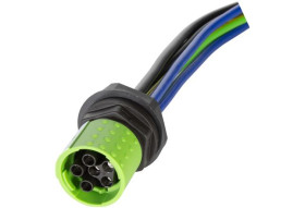 Złącze wielostykowe przemysłowe 5-pinowe Rozmiar 15, panelowe Gniazdo HARTING