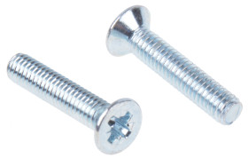 Śruby maszynowe M4 łeb z łbem stożkowym Stalowe długość 20.0mm skok 0.70mm