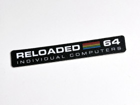 Commodore 64C 'Reloaded' black badge 0.5mm thick