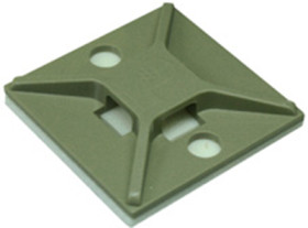 Mounting base, ABS, white, self-adhesive, (L x W x H) 25.4 x 25.4 x 4.2 mm, ABM2S-A-C14