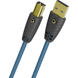 Oehlbach D1C9570 USB cable USB-B to USB-A Petrol blue 1m gold plated