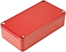 Obudowa Aluminium odlewane szerokość zew. 94 mm długość zew. 119,5 mm wys. zew. 34 mm Hammond IP54 Czerwony