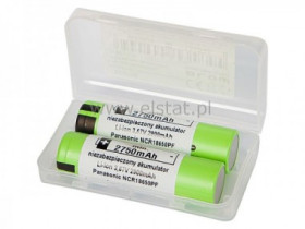 Akum. 2900mAh 18650; 3,6V 2szt PANASONIC