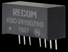 RSO-2415DZ/H3 DC/DC converter RSO, 9-36 Vin, dual, ±15 Vout, ±34 mA, SIP-8