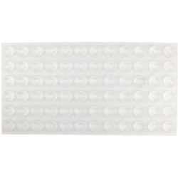 R-TECH 310013 PU Round Protective Feet &#xD8;22.3 x 10.1 - Clear - Sheet 72