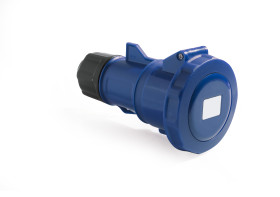 Złącze przemysłowe - zasilające 16A Gniazdo 200 → 250 V. 2P + E RS PRO Niebieski Montaż na kablu IP67