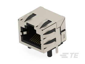 Złącze Ethernet Żeński Złącze RJ45 Przewlekany Cat5e TE Connectivity, 90° 8-żyłowe