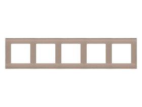 SIMON 55 Ramka 5 pięciokrotna Nature szkło mrożone beżowe TRN5/172 KONTAKT SIMON