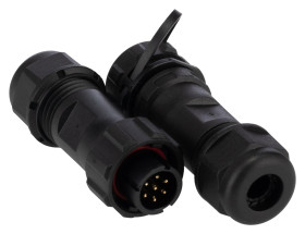 Przemysłowe złącza okrągłe 7, 7-pinowe SY13 Kabel, Układ szeregowy Wtyczka, gniazdo RS PRO