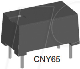 CNY65A Optocoupler, 1 fold, 63 - 125%, 32 Vceo, 50 mA, DIP-4 HV, 600 mi