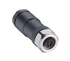Złącze do samokonfekcjonowania M12 duo żeńskie proste 4-pinowe z gwintowanym złączem dla dwóch połączeń kablowych RKCN 4/Duo