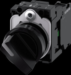 3SU1100-2BF10-1BA0 Complete toggle switch, 1 NO, 2 positions O-I, latching