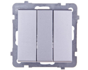 SONATA Łącznik potrójny srebro mat ŁP-13R/m/38