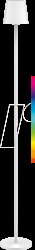 76572 LED floor lamp, outdoor, RGBW, 122 cm, touch control, white