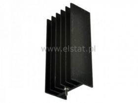 Radiator 50 x 23 x 16mm czerniony z pinem do PCB