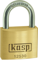 Padlock, level 4, shackle (H) 17 mm, brass, (B) 30 mm, K12530