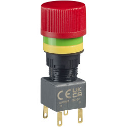 APEM A01ES-D&#x2B;A0154B-D A01ES Emergency Stop Switch Knurled Actuator 2NC