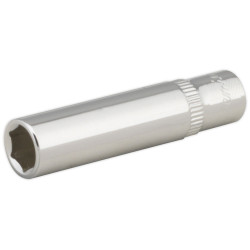 Sealey SP1408D Walldrive&#xAE; Socket 8mm Deep 1/4&quot;sq Drive Fully Polished