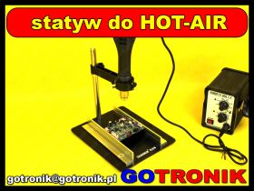 Platforma naprawcza 628 z uchwytem do płytek PCB + statyw do kolby