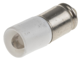 Lampka kontrolna Biały 48V ac/dc Rowek miniaturowy LED średnica 6.1mm długość 16mm