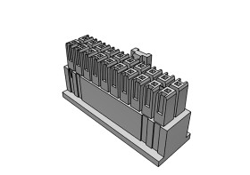 Obudowa złącza zagniatanego 20-pinowe 2-rzędowe raster: 2.54mm Samtec Męski Montaż na kablu IPD1 Złącza FFC, złącza IDC