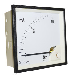 Amperomierz analogowy panelowy DC zakres Maximum of 20mA wysokość wycięcia: 92mm wartość 20mA +55°C Sifam Tinsley