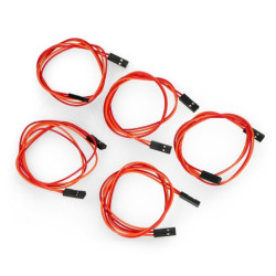 Przewód z wtyczkami żeńskimi 2 pin raster 2,54 mm - 40cm - 5 szt.