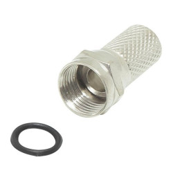 SAT "F" RG6 / 20mm / 6.8mm HQ Plug with Gasket - Antenna Connector