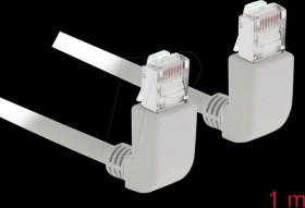 83517 Network cable RJ45 Cat.6A S/FTP upwards / upwards angled 1 m