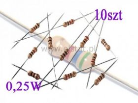 Rezystor węglowy 62 kOhm 0,25W ( min. x10szt)