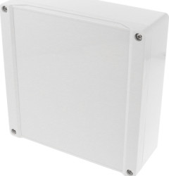 PC enclosure, (L x W x H) 160 x 160 x 61 mm, light gray (RAL 7035), IP66, 1555R2GY