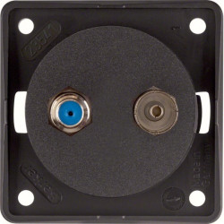 Integro Flow Gniazdo antenowe Radio/SAT z obudową nieekranowaną brązowy mat 945602501