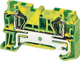 Ground terminal, 2 pole, 0.08-4.0 mm², clamping points: 2, green/yellow, screw connection, NSYTRR42PE