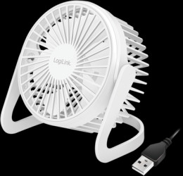 USB Fan, 12.70cm (5 inch), white,5 V, 0,4 A, 2 W, Kabel 0,7 m