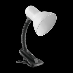 LATSA lampa biurkowa z klipsem 40W E27 stal + tworzywo biała DL-3/W