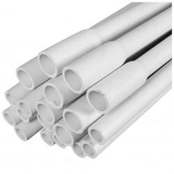 Rura odgromowa sztywna RCOM 20mm gładka kielichowa (ścianka 4mm) 1250N biała 2m ELMARK OP=40m