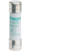 Wkładka bezpiecznikowa cylindryczna CH-10 10x38mm aM 2A 500VAC LF302M HAGER