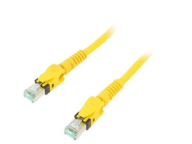 Patch cord S/FTP 6a linka Cu PUR żółty 10m 27AWG Żyły: 8 09488585745100