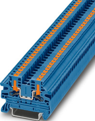 Through terminal block, push-in connection, 0.14-4.0 mm², 1 pole, 24 A, 8 kV, blue, 1078962