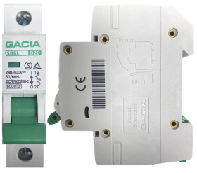 Wyłącznik Nadprądowy Bezpiecznik Nadmiarowo Prądowy 6kA B 20A 1P Eska Gacia